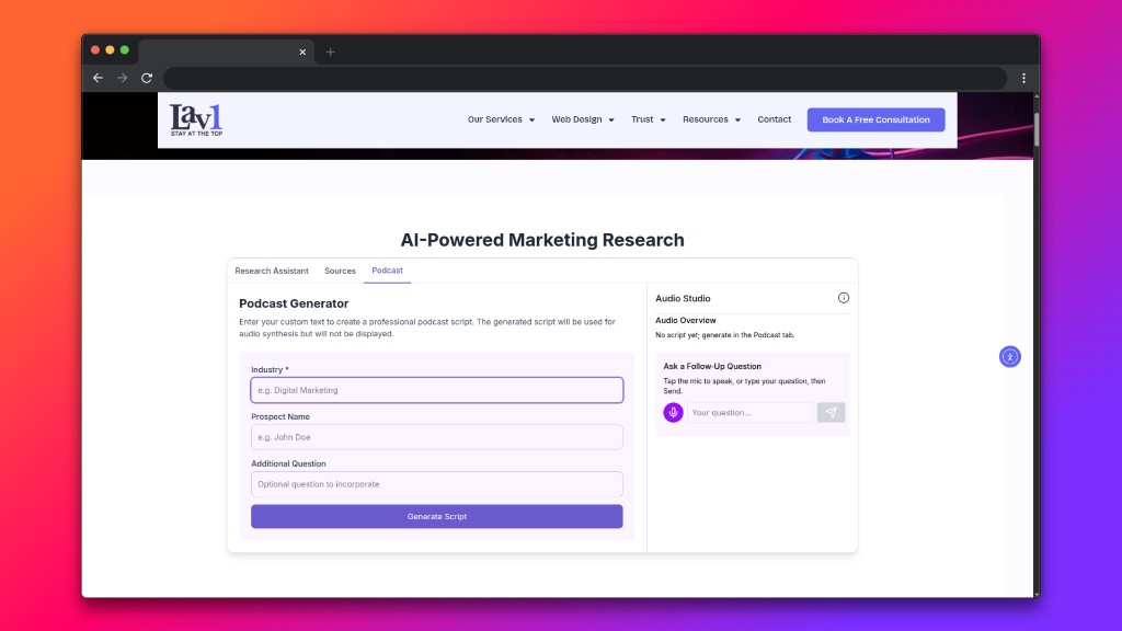 AI Podcast Generator screenshot
