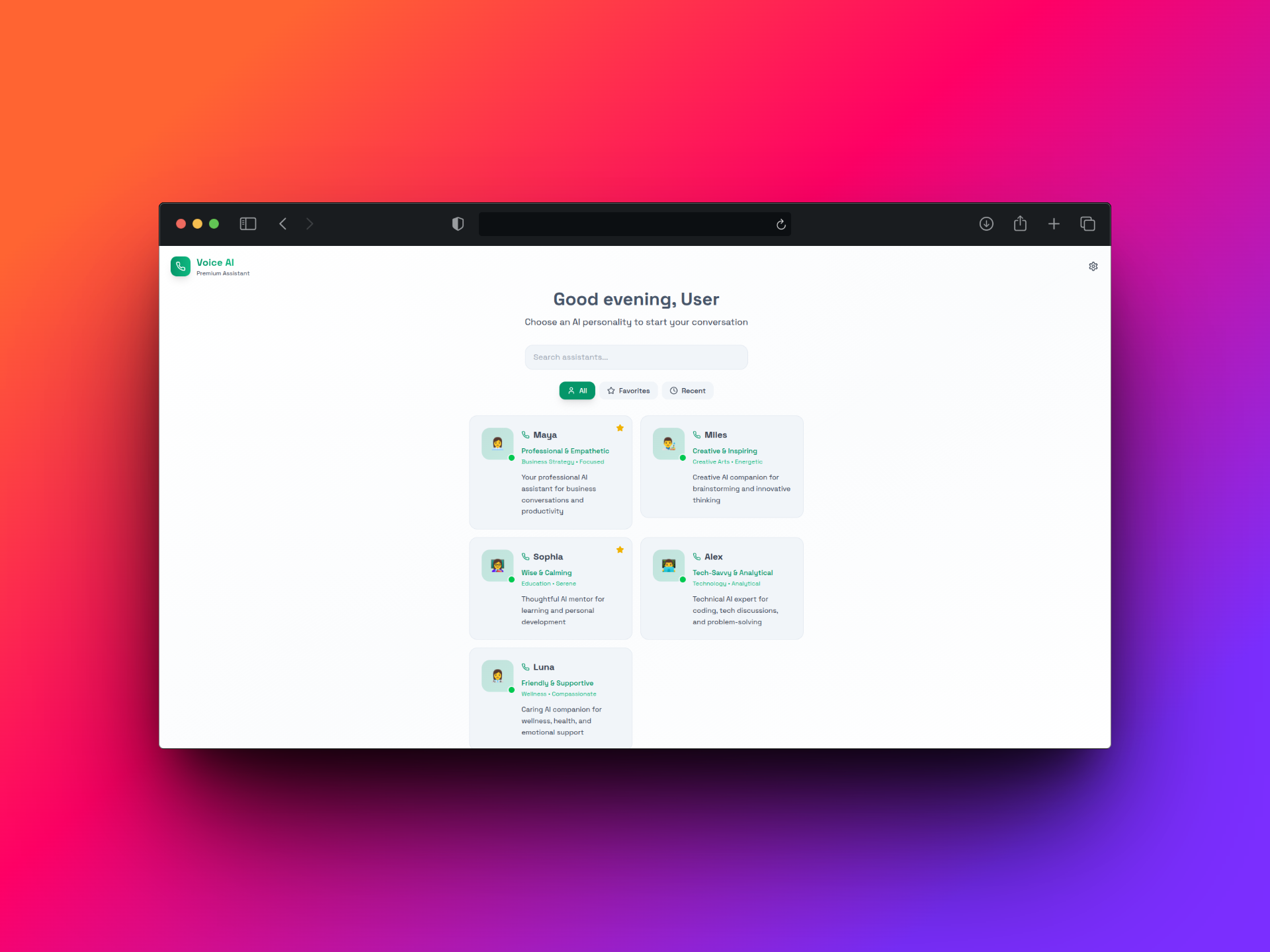 Voice AI Assistant screenshot
